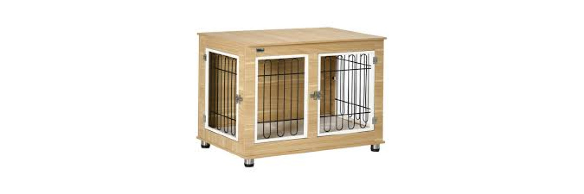 PawHut Cage pour chien sur pied avec coussin amovible
