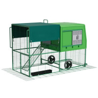 Poulailler plastique mobile avec parc 4 à 6 poules The Egg Chalet Gaun