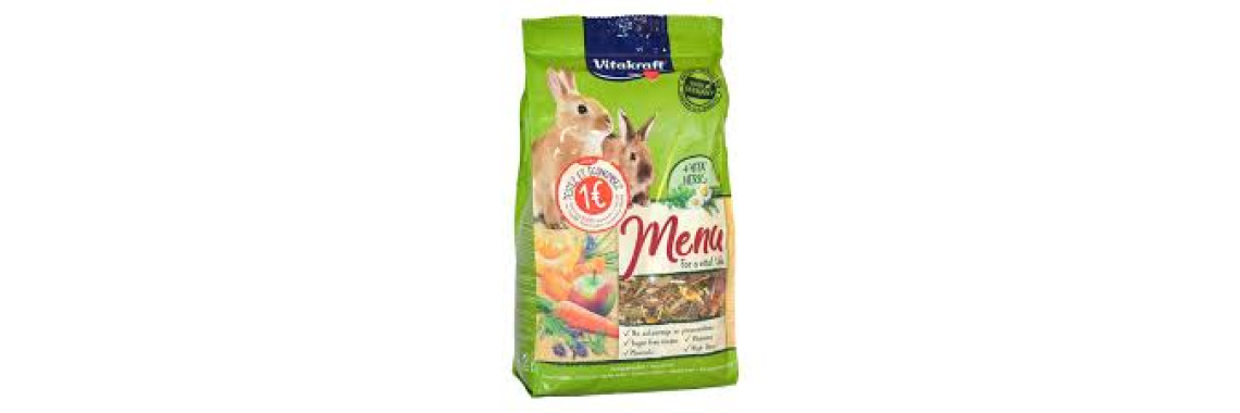 Vitakraft Menu Vital Nourriture Lapin Nain 1kg