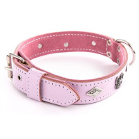 collier chien rose cuir collier chien rose cuir