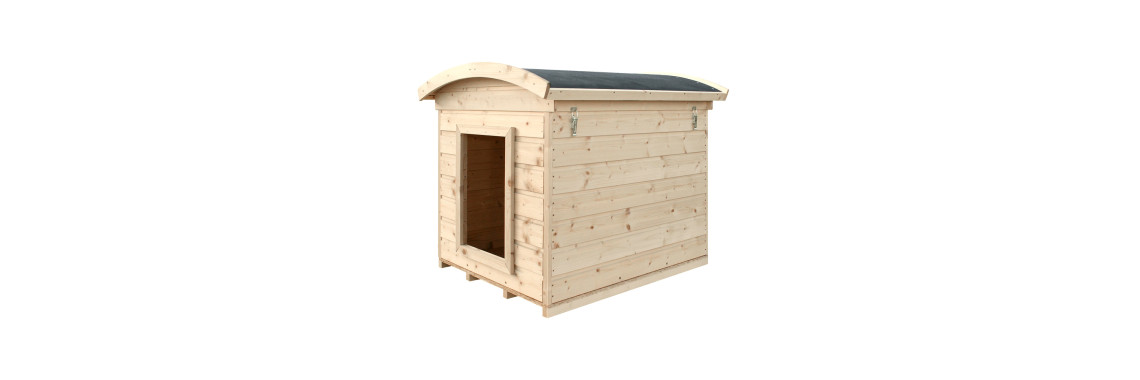 niche pour grand chien en bois